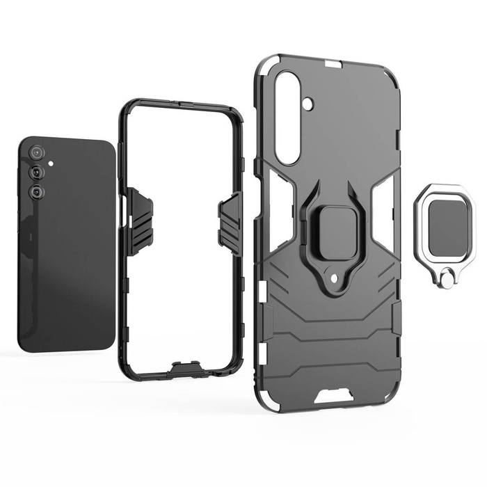 Etui Ring Armor etui do Samsung Galaxy A24 4G pancerny pokrowiec uchwyt magnetyczny ring czarne Case