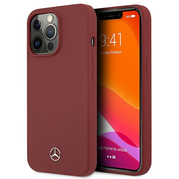 Etui MERCEDES Apple iPhone 13 Pro Max Silicone Line Czerwony Hardcase
