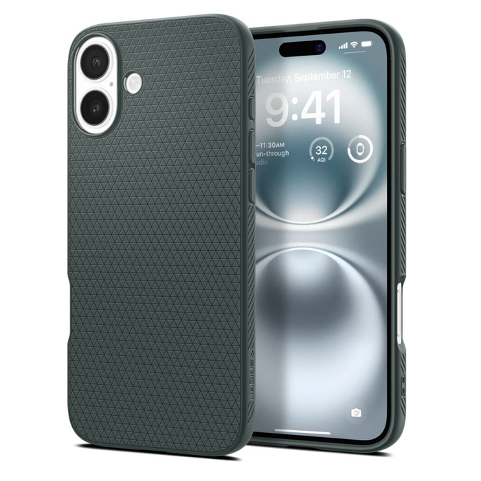 Etui iPhone 16 Spigen Liquid Air Abyss Green