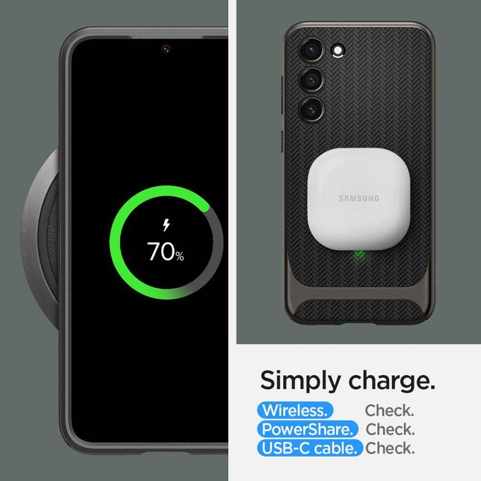 Etui Spigen Neo Hybrid Galaxy S23 Gunmetal Case