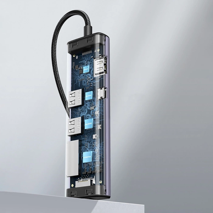 Adapter Hub UGREEN, USB-C do 2x USB 3.0, HDMI, RJ45, SD/TF 90568