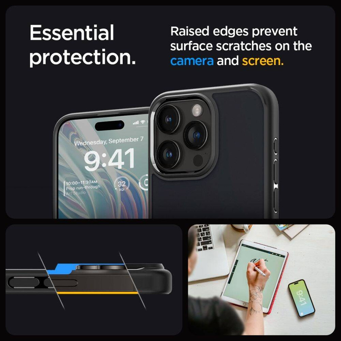 Etui Spigen Ultra Hybrid iPhone 15 Pro Frost Black Case