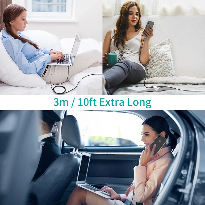 Kabel USB-C - Lightning Choetech IP0042 MFi 480Mb/s 3A 3m - czarny