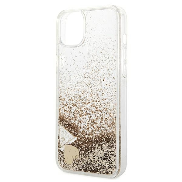 Etui GUESS Apple iPhone 14 Plus Glitter Charms Złoty Hardcase