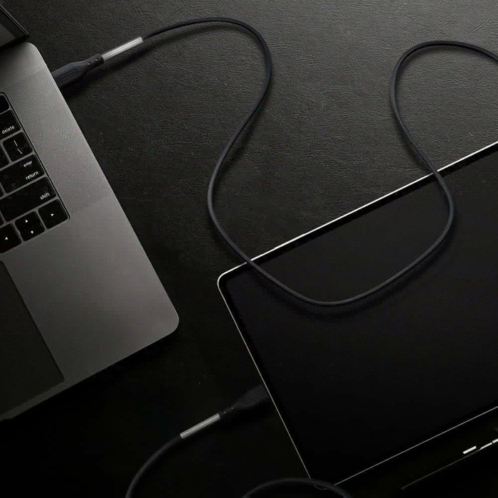 Kabel USB C do USB C Forcell F-Energy QC4.0 PD 5A 66W Carbon 1 m CB-02C czarny