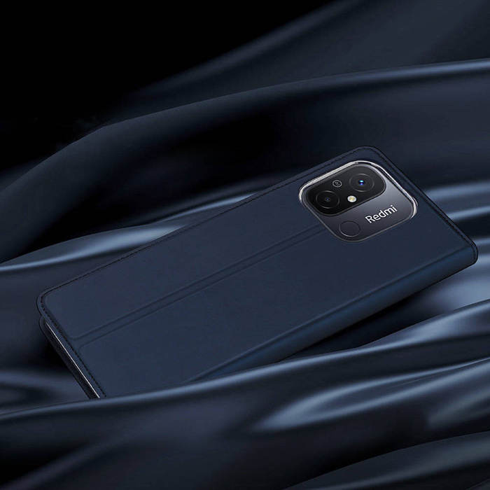 Etui Dux Ducis Skin Pro etui do Xiaomi Redmi 11A / Poco C55 / Redmi 12C pokrowiec z klapką portfel na kartę podstawka niebieskie Case