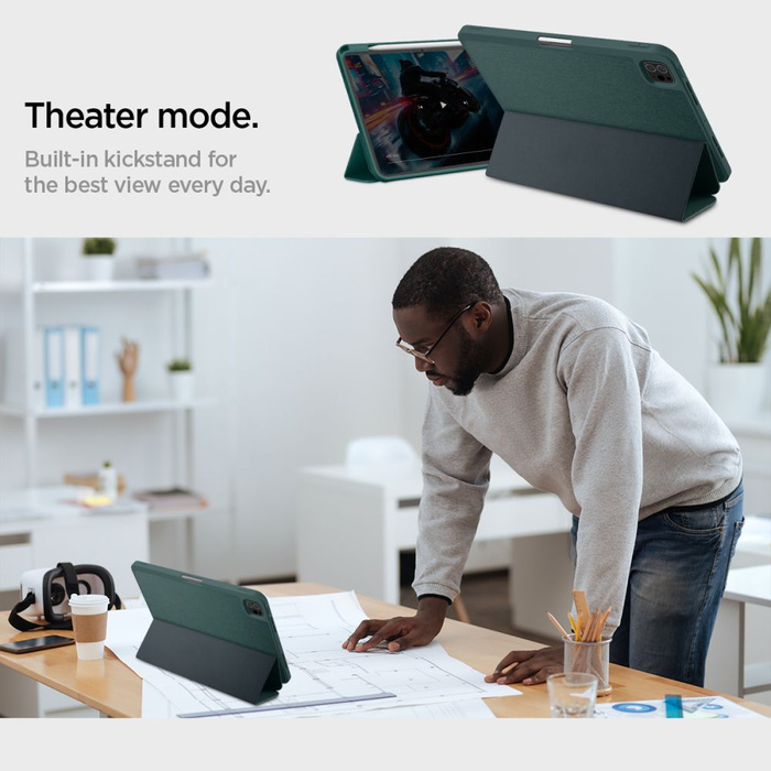 ETUI SPIGEN URBAN FIT IPAD PRO 11 5 / 2024 MIDNIGHT GREEN
