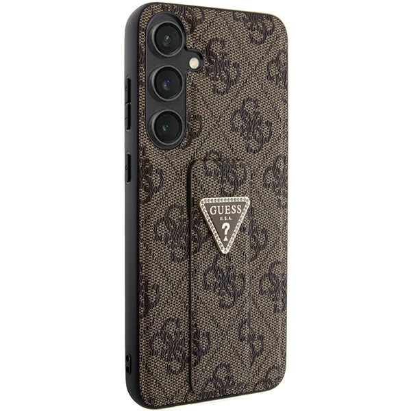 Etui Guess GUHCS24MPGS4TDW Samsung Galaxy S24 Plus S926 brązowy/brown hardcase Grip Stand 4G Triangle Strass Case