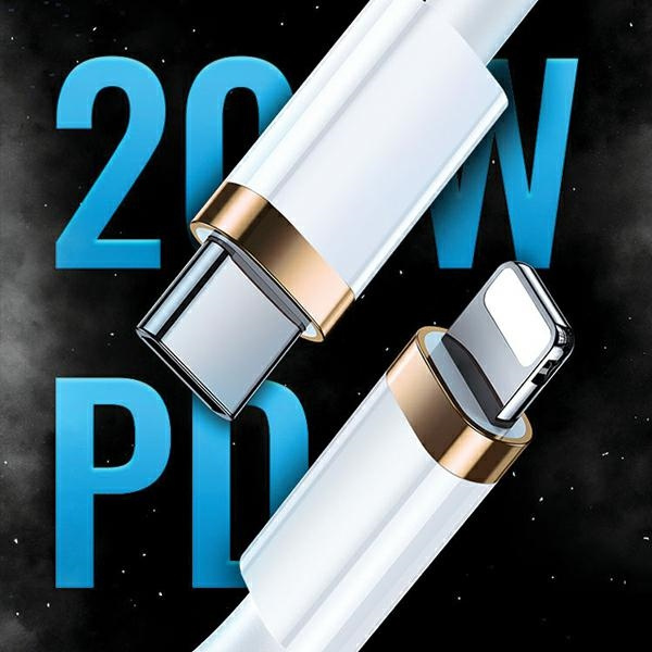 Kabel USAMS USB-C Apple Lightning U63 PD 1,2m Fast Charge 20W SJ484USB01 US-SJ484 Czarny