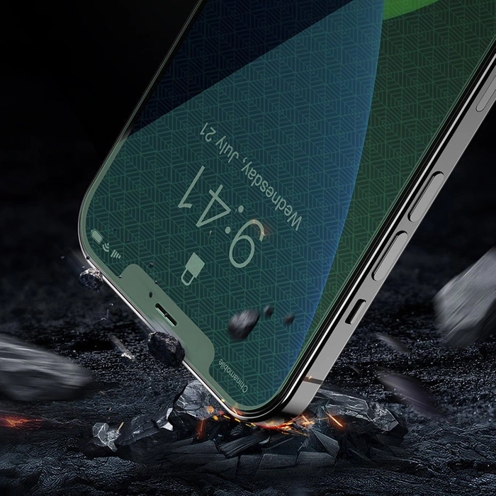 [PO ZWROCIE] Baseus 2x zielone szkło hartowane 0,15 mm z filtrem Anti Blue Light iPhone 12 mini (SGAPIPH54N-LP02)