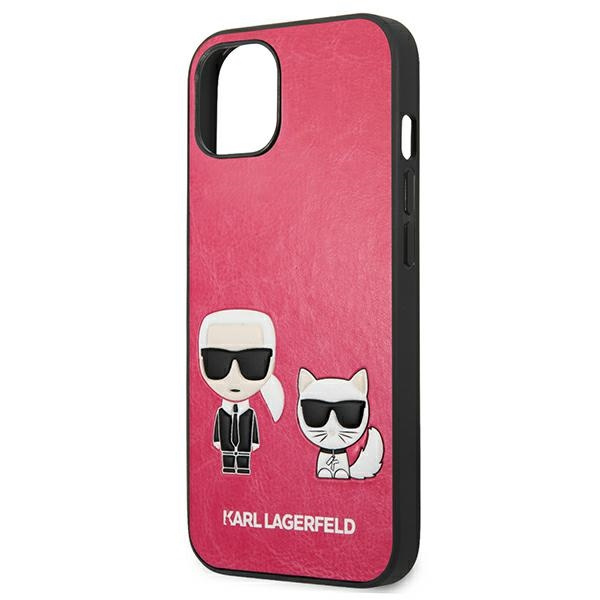 Etui KARL LAGERFELD Apple iPhone 13 Mini Ikonik Karl & Choupette Fuksja Hardcase