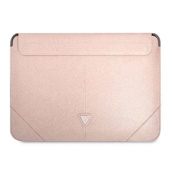 Etui GUESS Laptop 16 Sleeve Saffiano Triangle Logo Różowy Case