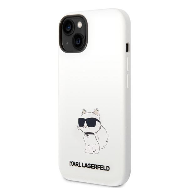 Etui KARL LAGERFELD Apple iPhone 14 Silicone Choupette Biały Hardcase