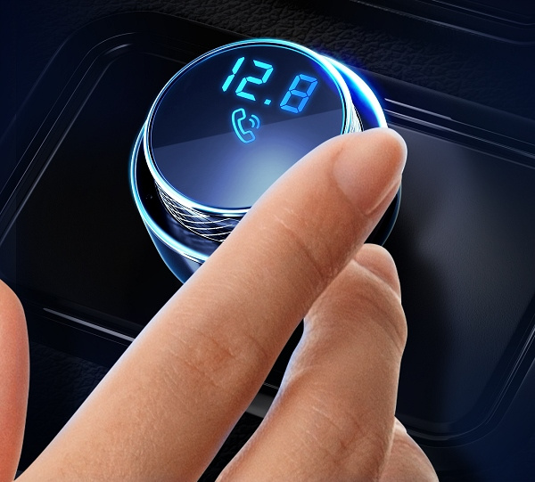 3MK HyperCar Chager Transmiter FM +ładowarka samochodowa - 2xUSB-A + 1 czytnik kart TF + Bluetooth