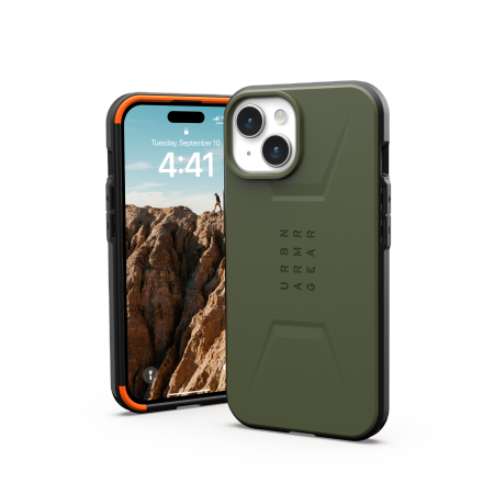 Etui UAG Civilian Magsafe - obudowa ochronna do iPhone 15 kompatybilna z MagSafe (olive) Case