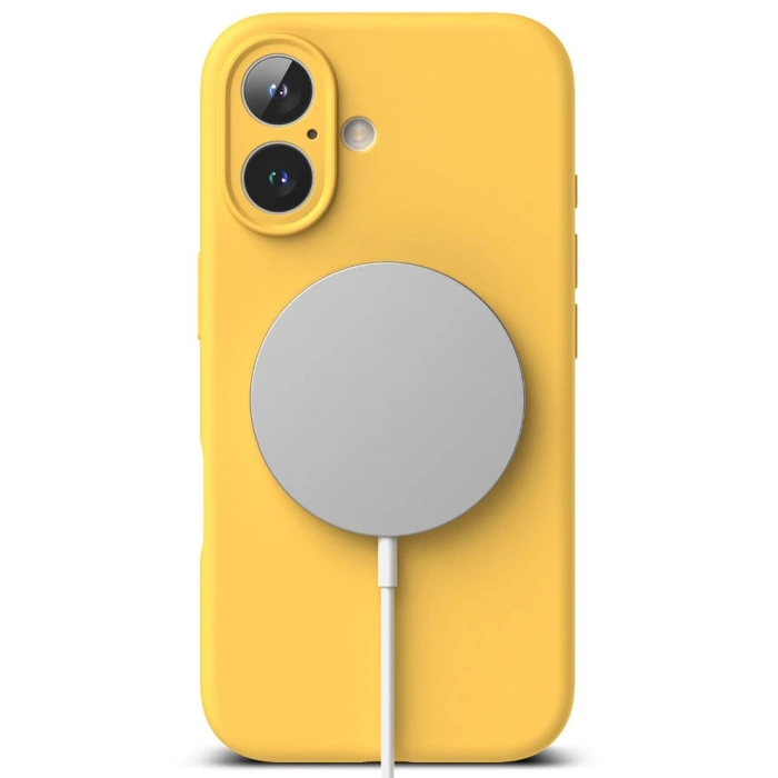 Etui RINGKE SILICONE MAGNETIC MAGSAFE IPHONE 16 YELLOW