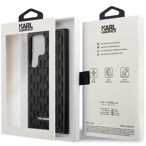 Etui Karl Lagerfeld Monogram 3D Pattern - Etui Samsung Galaxy S23 Ultra (czarny) Case