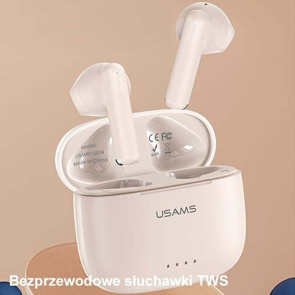 USAMS Słuchawki Bluetooth 5.3 TWS US Series Dual mic bezprzewodowe niebieskie/blue BHUUS03