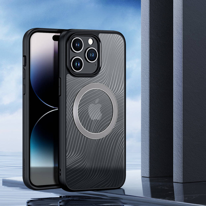 Etui Pancerne etui do iPhone 15 Pro Max z MagSafe Dux Ducis Aimo Mag - czarne Case