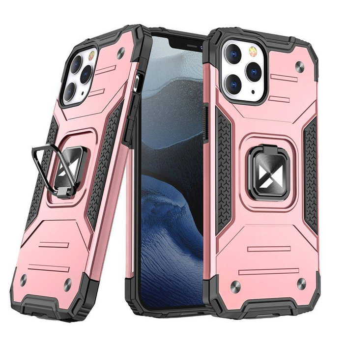 Wozinsky Ring Armor pancerne hybrydowe etui pokrowiec + magnetyczny uchwyt iPhone 13 mini rose
