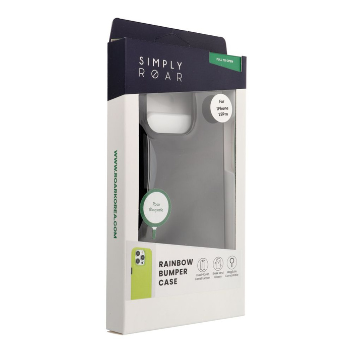 ROAR futerał RAINBOW BUMPER kompatybilny z MagSafe do IPHONE 15 Pro czarny