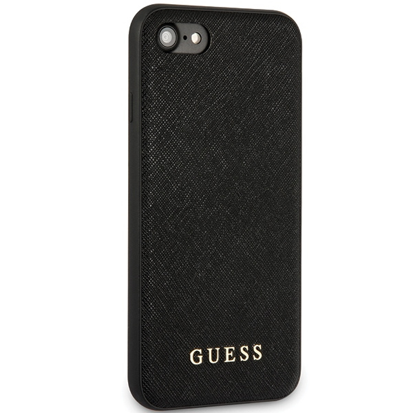 Etui Guess iPhone 7/8 / Se 2020 / Se 2022 Czarny/black Saffiano Strap Case