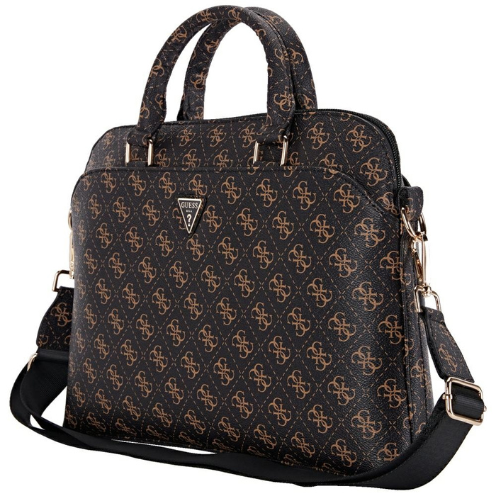 Torba Guess New 4G Zipper Pocket         Triangle Logo 15" czarny