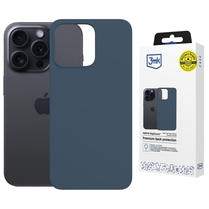 Etui 3MK Hardy MagSilicone do Apple      iPhone 15 Pro Max niebieski