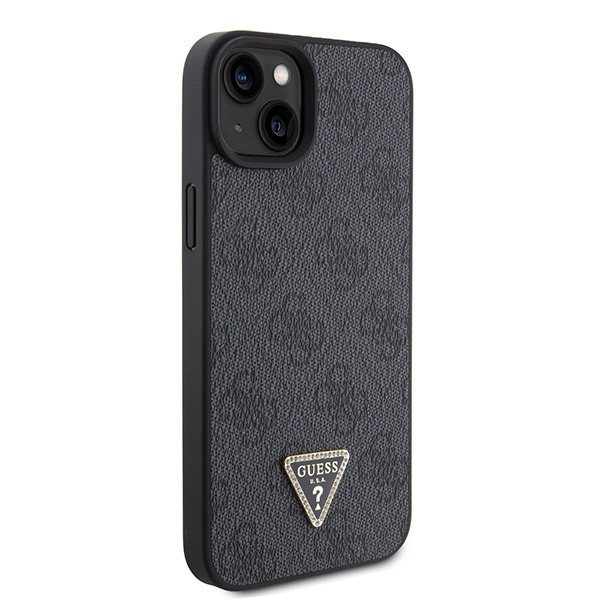 Etui Guess GUHCP15SP4TDPK iPhone 15 6.1" czarny/black hardcase Leather 4G Diamond Triangle Case