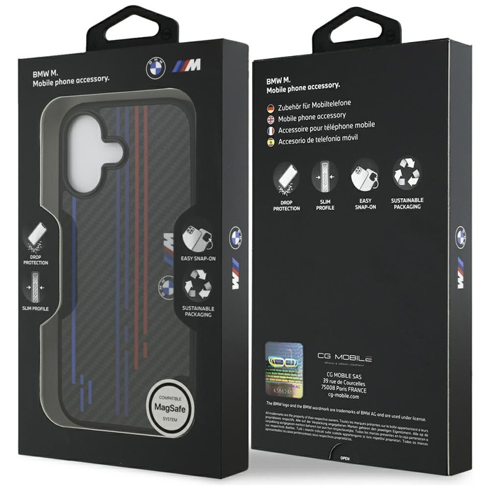 Etui BMW M Kevlar Lines & Logo MagSafe   do iPhone 17 czarny