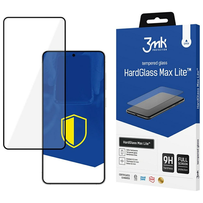 Szkło hartowane 3MK HardGlass Max Lite   do Samsung Galaxy S25 Edge czarny