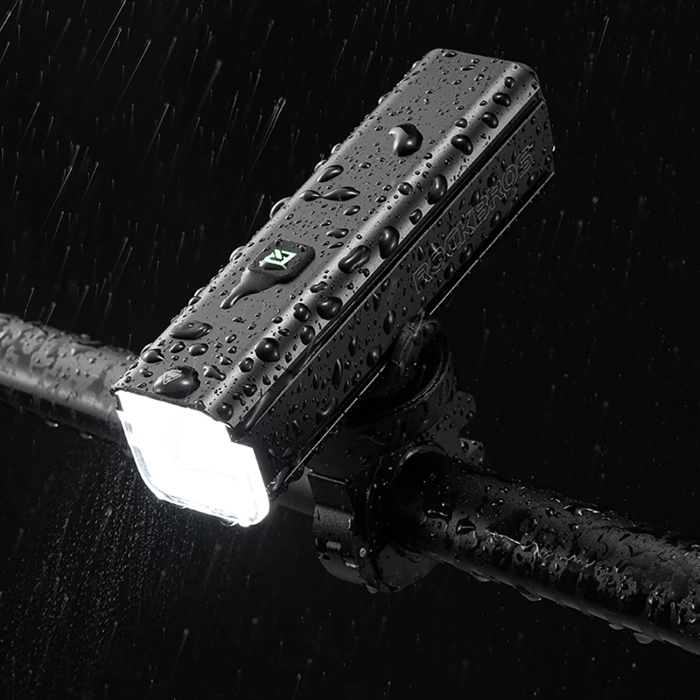 Lampka rowerowa przednia Rockbros 24610002001 1000 lm + kabel USB-C - USB-A - czarna