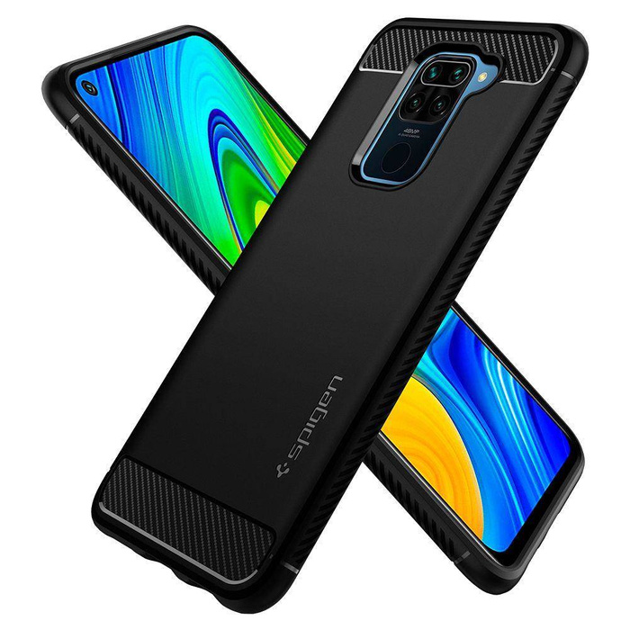 Etui SPIGEN Xiaomi Redmi Note 9 / Redmi 10X Rugged Armor Matte Black Czarne Case