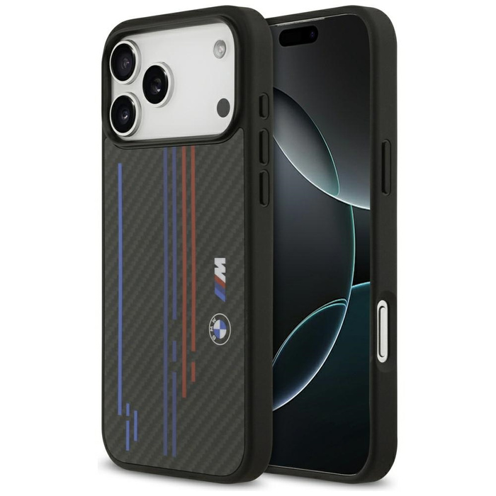 Etui BMW M Kevlar Lines & Logo MagSafe   do iPhone 17 Pro Max czarny