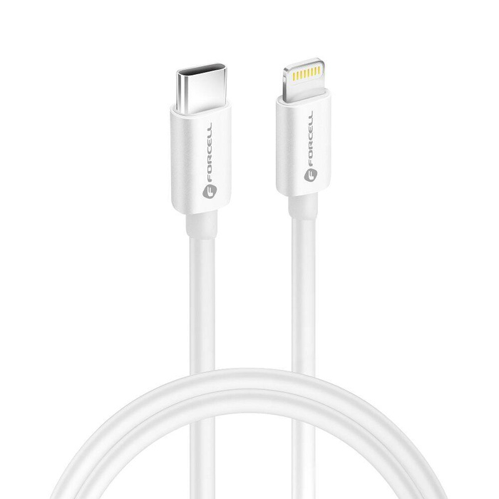 Kabel USB C do Lightning Forcell F-Energy MFi PD 3A 30W 1 m C901 biały