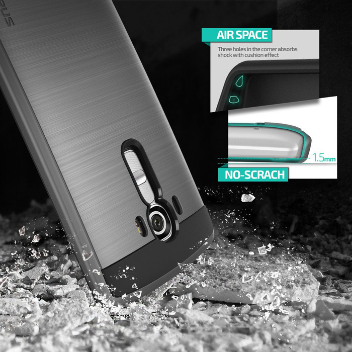 Etui LG G4 VERUS Verge Steel Silver Jak Spigen SGP Pokrowiec