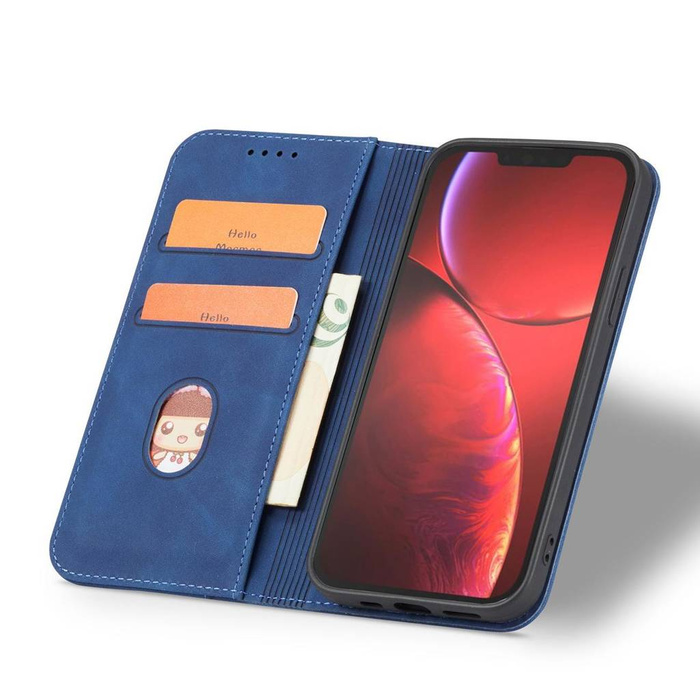 Magnet Fancy Case etui iPhone 14 Pro pokrowiec z klapką portfel podstawka niebieskie