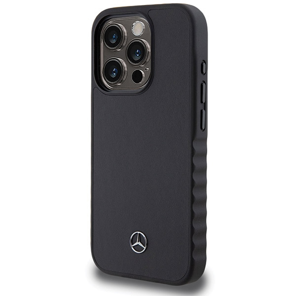 Etui Mercedes MEHCP15X23RCFK iPhone 15 Pro Max 6.7" czarny/black hardcase Smooth Leather Case