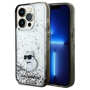 Etui Karl Lagerfeld KLHCP14LLKCNSK iPhone 14 Pro 6.1" transparent hardcase Liquid Glitter Choupette Case