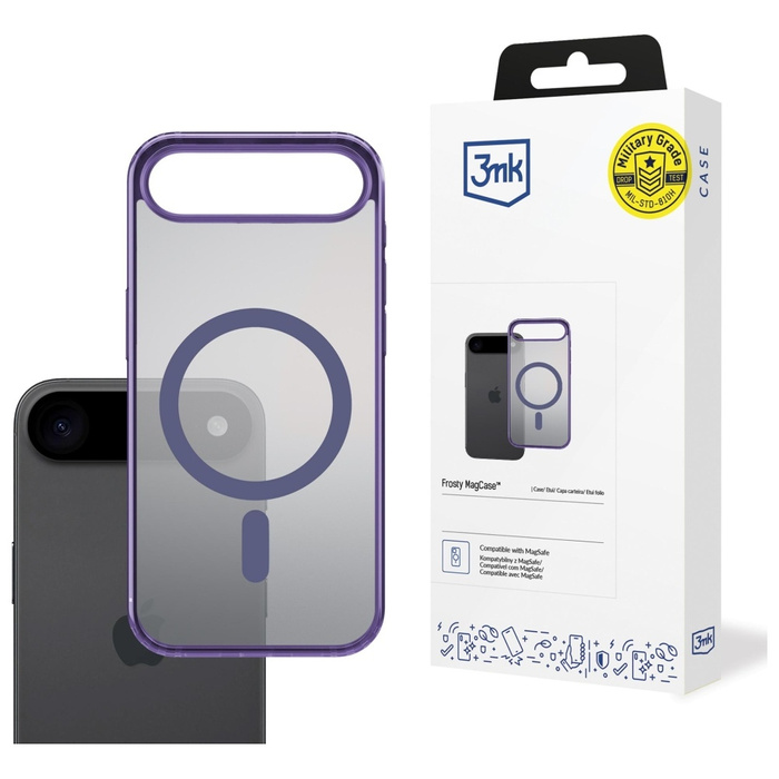 Etui 3MK Frosty MagCase do Apple iPhone  17 Air fioletowy