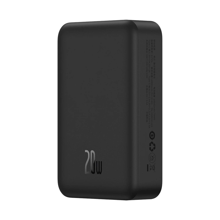 Powerbank Baseus Magnetic Mini 20000 mAh 20W - czarny + kabel USB-C / USB-C