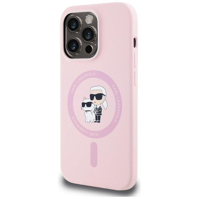 Etui Karl Lagerfeld Silicone             Karl&Choupette MagSafe do iPhone 14 Pro różowy