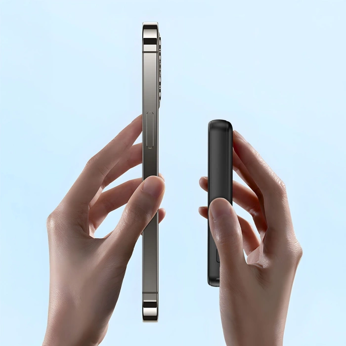 Powerbank Dudao K14S+ 10000mAh 20W USB-A / USB-C / MagSafe z podstawką - czarny