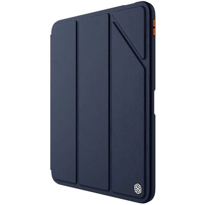 Nillkin Bevel Leather Case etui iPad 10.9'' 2022 (10 gen.) smart cover pokrowiec z klapką podstawka niebieskie