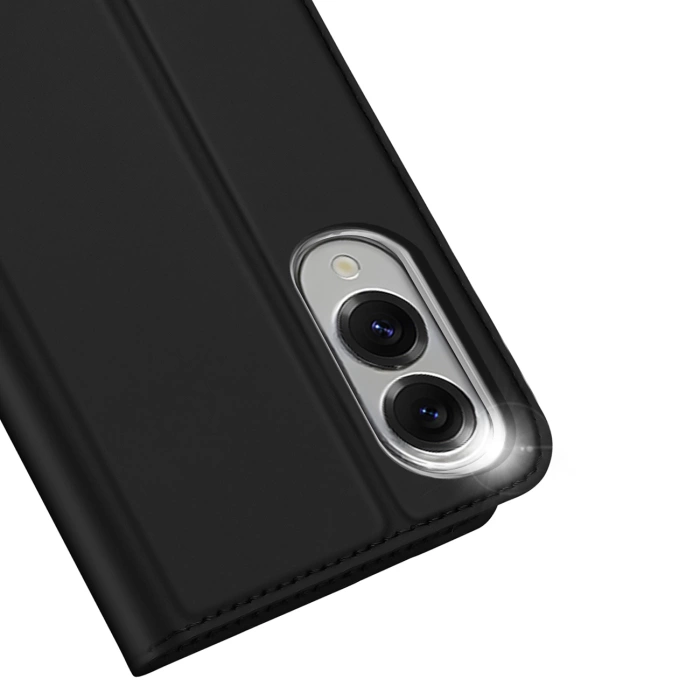 Etui Dux Ducis Skin Pro na Samsung Galaxy S25 Edge z klapką i miejscem na kartę - czarne