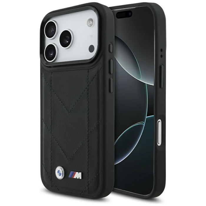 Etui BMW M Quilted Logo MagSafe do       iPhone 17 Pro czarny