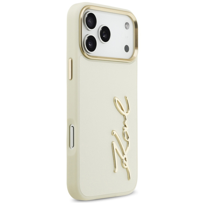 Etui Karl Lagerfeld Karl Script Logo do  iPhone 17 Pro Max beżowy