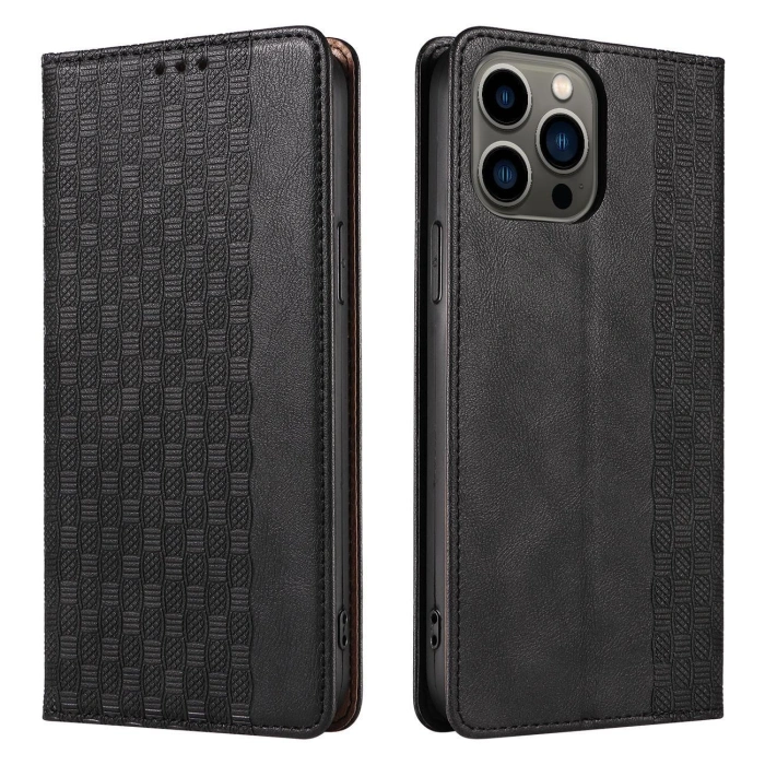 Magnet Strap Case etui iPhone 14 Plus pokrowiec z klapką portfel mini smycz podstawka czarne