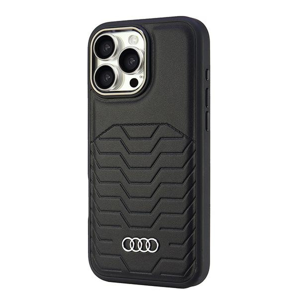 Audi Synthetic Leather MagSafe iPhone 16Pro Max 6.9" czarny/black hardcase AU-TPUPCMIP16PM-GT/D3-BK