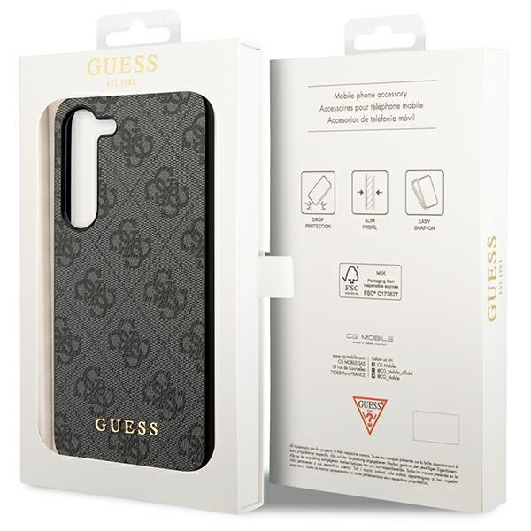 Etui Guess GUHCS23MG4GFGR S23 Plus S916 szary/grey hardcase 4G Metal Gold Logo